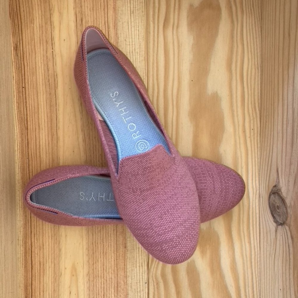 Rothy's Limited Edition Merino Wool Pink Loafers